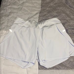 Grey workout shorts with spandex